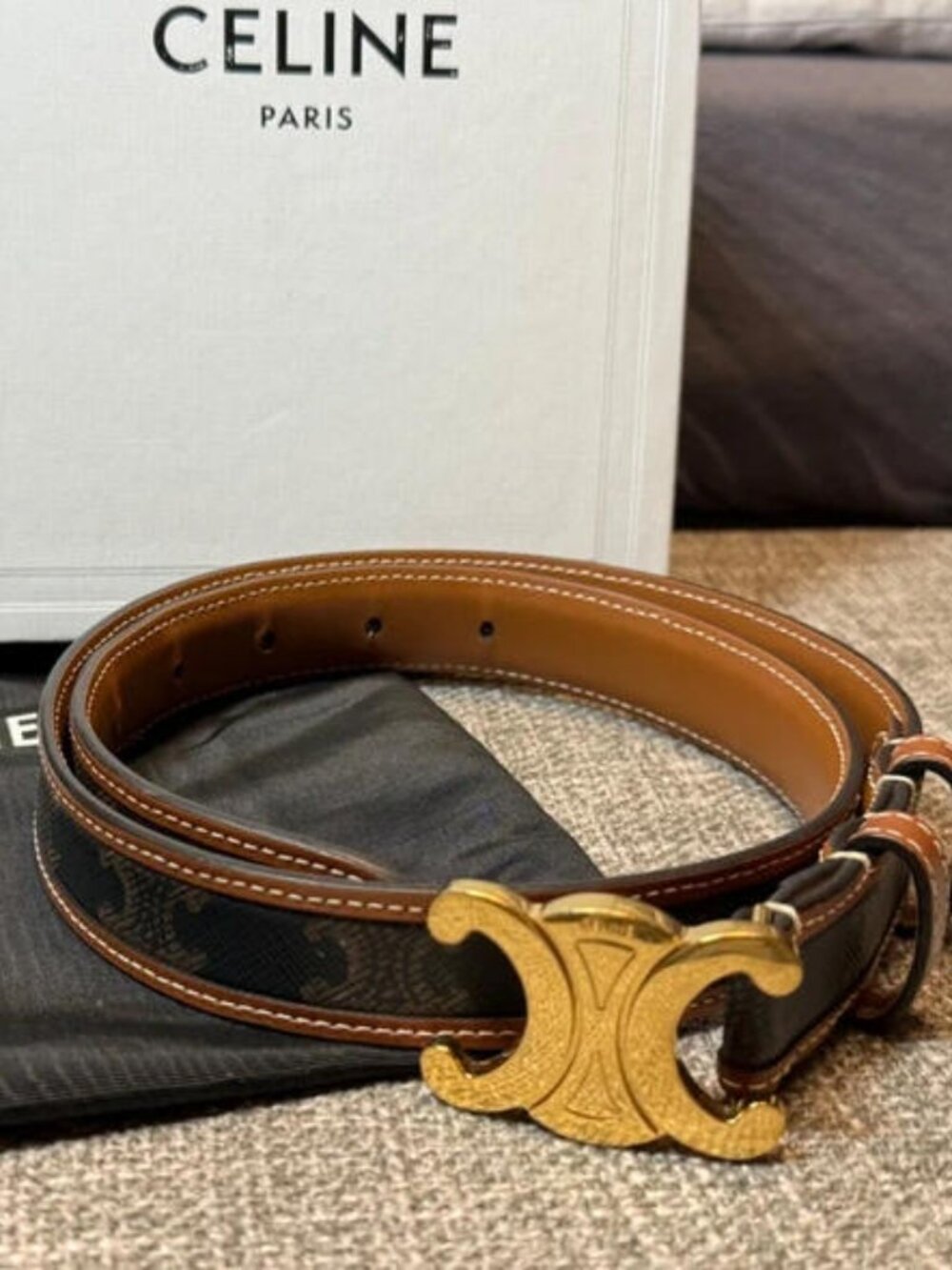 Celine Triomphe Belt 25mm 90cm - New with Box